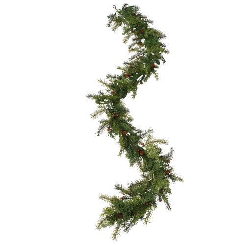 Floristik24 Eglės girlianda Thulia su spurgais žaliai ruda 182cm
