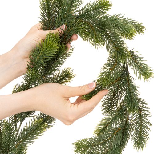 Dirbtinės žalios eglės girlianda šventinei dekoracijai, 200 cm | Floristik24.lt