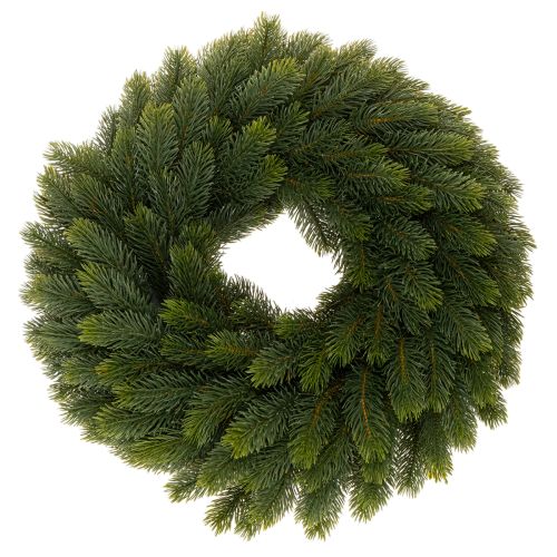 Dirbtinis eglės šakų vainikas, žalias, apvalus, 50 cm