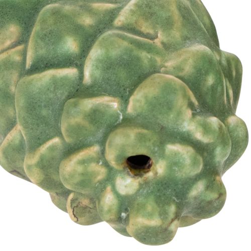 Keraminė pušies kankorėžio dekoracija, stalo dekoracija, rudeninė, 14 cm, 3 dalys | Floristik24.lt
