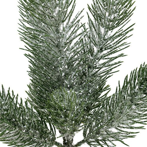 Floristik24 Eglės šaka žalia ledinė 30cm 3vnt