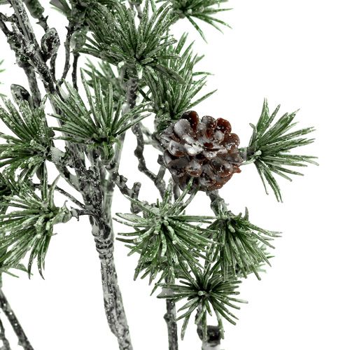 Floristik24 Eglės šaka baltai žaliai 46cm