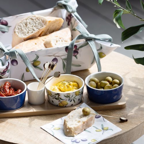 Floristik24 Tapas rinkinys Bambuko keraminės citrinos ir alyvuogės 40cm