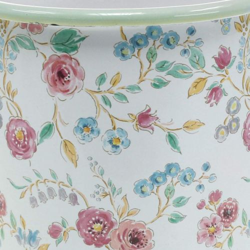 daiktų Augalinės puodelio rožės Emalio dekoratyvinis puodelis su rankena balta Ø9,5cm