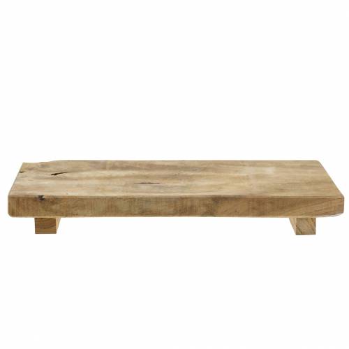 Floristik24 Medinis padėklas iš tikmedžio natūralaus 29 × 15cm