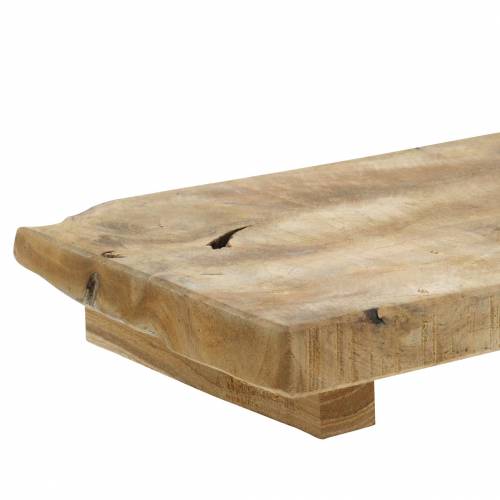 Floristik24 Medinis padėklas iš tikmedžio natūralaus 29 × 15cm