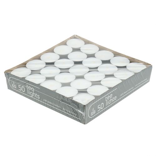Floristik24 Arbatinė žvakutė aliuminio dubenėlyje Ø4cm 50vnt
