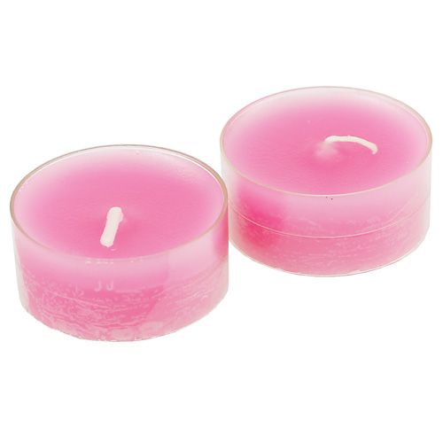 Floristik24 Arbatos žvakutės rožinės spalvos 18vnt