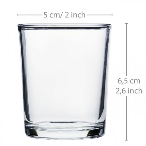 Floristik24 Arbatinės akiniai skaidrūs Ø5cm H6,5cm 24 vnt