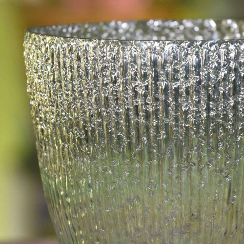 Floristik24 Žvakių stiklo žibintuvėlis mėlynai žalias stalo dekoravimo stiklas Ø21cm H21,5cm