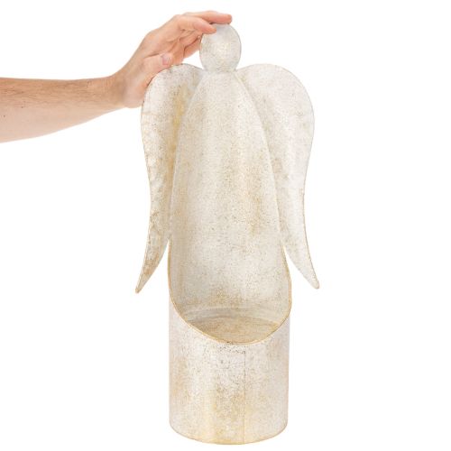Žvakidė su angelo figūrėle, auksinė, stalo dekoravimui, 50 cm | Floristik24.lt