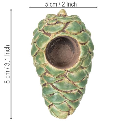 Arbatinės žvakidės, pušies kankorėžio formos, 8 cm, 3 vnt. | Floristik24.lt
