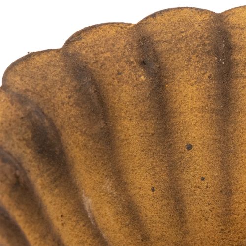Vintažinė arbatinė žvakutė, mažas dubenėlis, rūdžių spalvos metalas, Ø10cm, aukštis4.5cm | Floristik24.lt