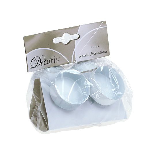 Floristik24 Žvakės laikiklis baltas Ø4cm L7cm 4vnt