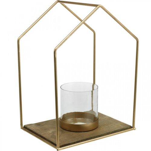 Žibintų namelis metalinis arbatinės žvakidės laikiklis stalo dekoracija 26×20×35cm