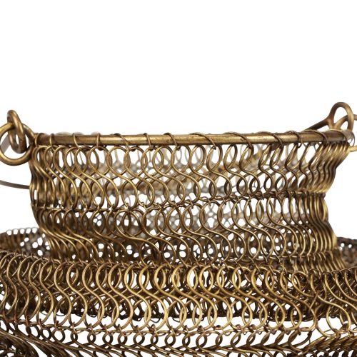 Floristik24 Žvakės laikiklis metalinis žalvarinis perdirbamas sodo žibintas Ø18cm