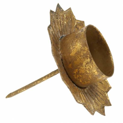 daiktų Žvakės laikiklis metalui klijuoti auksu Ø9cm H9cm 4vnt