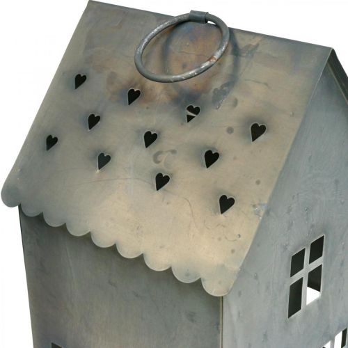 Floristik24 Lichthaus arbatinės žvakidės laikiklis Metalinis židinio namelis 43×17×17cm