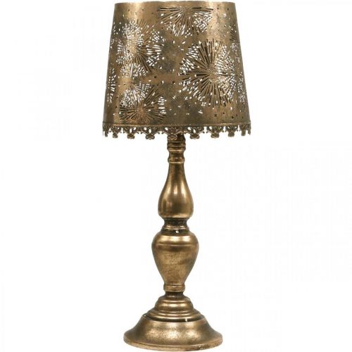 Floristik24 Arbatos lempos žvakidės toršeras vintažinio metalo Ø25cm H57.5cm