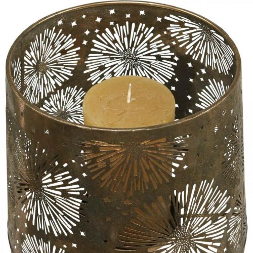 Floristik24 Arbatos lempos žvakidės toršeras vintažinio metalo Ø25cm H57.5cm