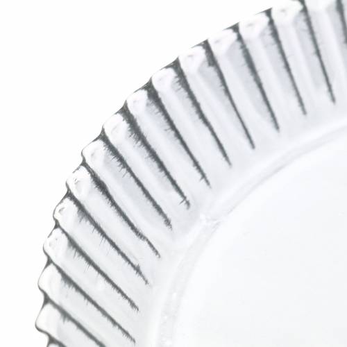 Floristik24 Dekoratyvinė kepimo skarda cinko balta Ø19,5cm H2cm