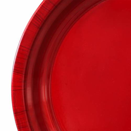daiktų Dekoratyvinė lėkštė iš metalo raudonos spalvos su glazūros efektu Ø38cm