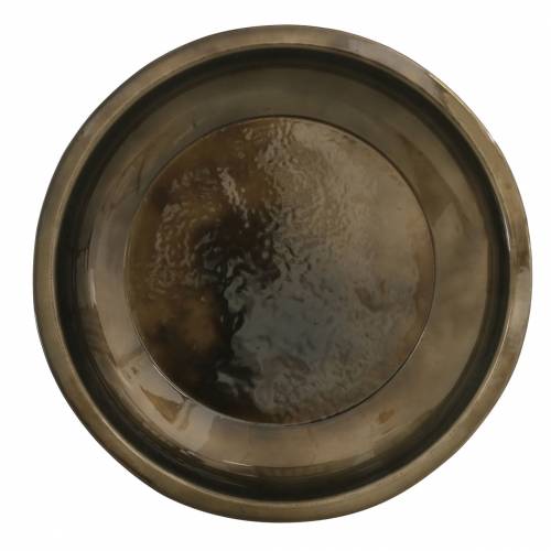 Dekoratyvinė lėkštė iš blizgaus bronzinio metalo Ø23,5cm