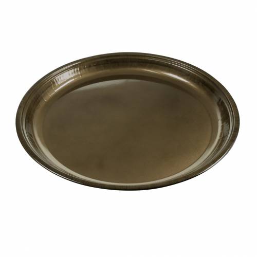 Floristik24 Dekoratyvinė lėkštė iš metalinės bronzos su glazūros efektu Ø50cm