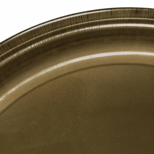 Floristik24 Dekoratyvinė lėkštė iš metalinės bronzos su glazūros efektu Ø50cm