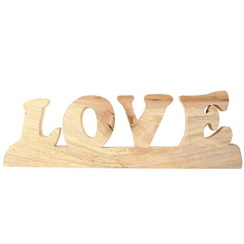 daiktų Stalo dekoravimo medinis stovas “Love” natūralaus gluosnio medis 60×19cm