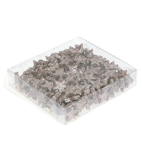 Floristik24 Stalo puošmena star žėručio šampanas 1,5cm 144p
