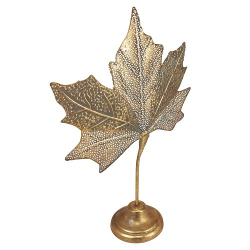 daiktų Stalo puošmena rudeninė klevo lapų puošmena auksinė senovinė 58cm × 39cm