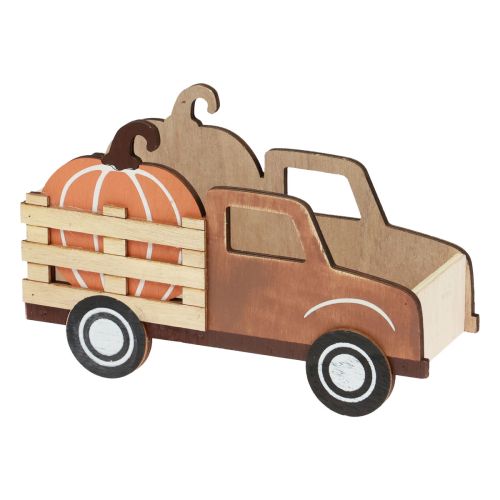 Stalo puošmena rudens moliūgų dekoracija pristatymo sunkvežimio mediena 20×7,5×12,5cm