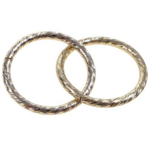 daiktų Stalo dekoravimas vestuviniai žiedai dekoratyviniai žiedai auksiniai Ø2cm 50 vnt