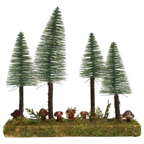 Floristik24 Stalo dekoravimas mini eglės dirbtinės eglės miško pagrindas 30cm
