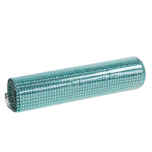 daiktų Stalo takelis su blizgučiais turkis P25cm L228cm