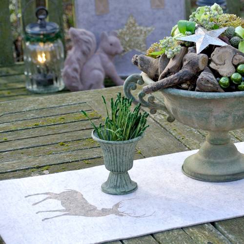 Floristik24 Stalo takelis veltinis elnio gamta 30cm x 120cm