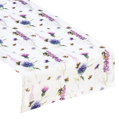 Floristik24 Stalo takelis vasarinis stalo bėgikas kamanės baltas 40x150cm