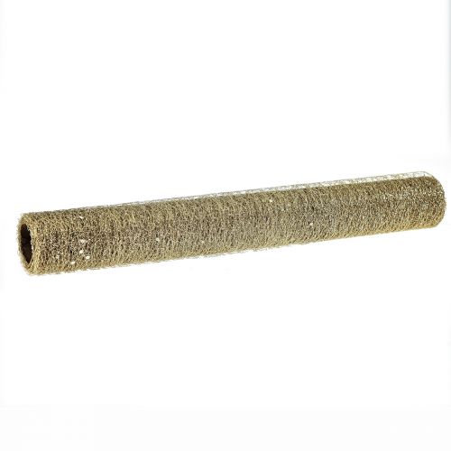Floristik24 Stalo bėgikas Stalo takelis Champagne Glitter W35cm L200cm