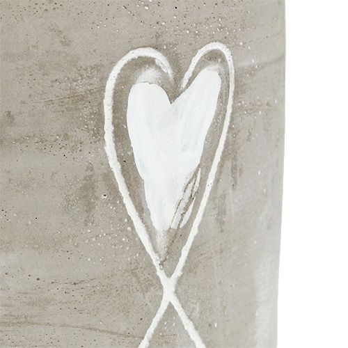 Floristik24 Betoninis puodas su širdele Ø8cm H7cm 6vnt