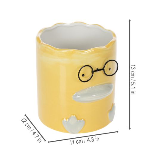 daiktų Cilindrinė dekoratyvinė keraminė ančių vaza stilingiems namams, 13 cm, 2 vnt.