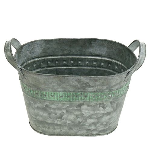 Floristik24 Puodo cinko ovalus 20cm x 12cm H14cm