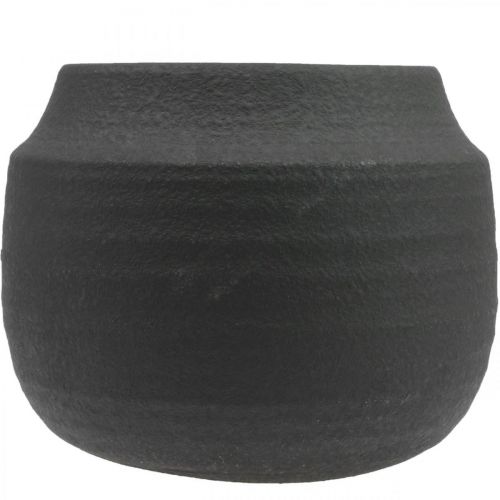 daiktų Sodintuvas Juodas keramikinis gėlių vazonas Ø23cm H19,5cm