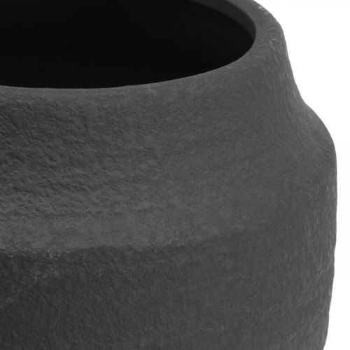 daiktų Sodintuvas Juodas keramikinis gėlių vazonas Ø23cm H19,5cm