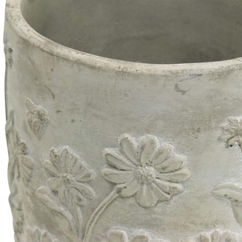 Floristik24 Sodinamosios betoninės su gėlių raštais sodintuvas Ø12,5cm H11cm 3vnt