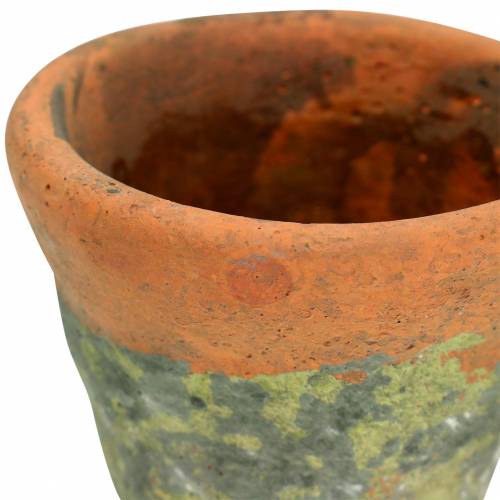Floristik24 Sodinamoji vazoninė vintažinė natūralaus molio Ø14.5cm H12cm 2vnt