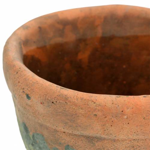 Floristik24 Augalų vazonas cachepot vintažinis natūralus molis Ø8,5cm H7cm 4vnt