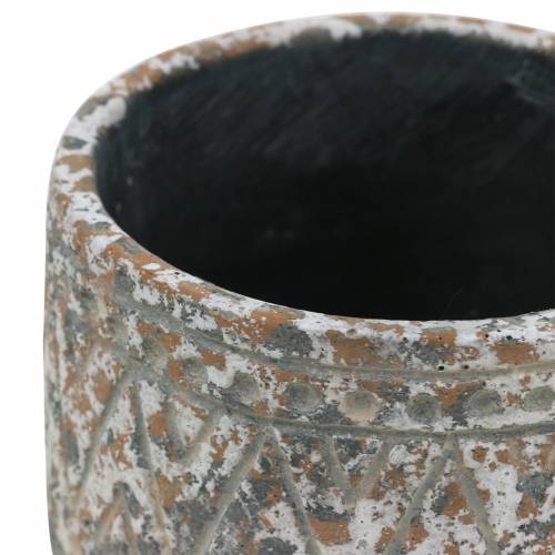 daiktų Vazonas senoviniam betonui pilkas/baltas Ø11cm A10,5cm 6vnt