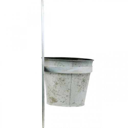 daiktų Gėlių vazonas nuskuręs prašmatnus sienų apdaila baltas metalas su pakaba Ø37cm