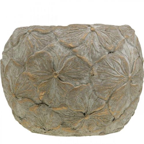 Floristik24 Gėlių vazonas betoninis mažas gėlių raštas vintažinis atrodo Ø15cm H11cm